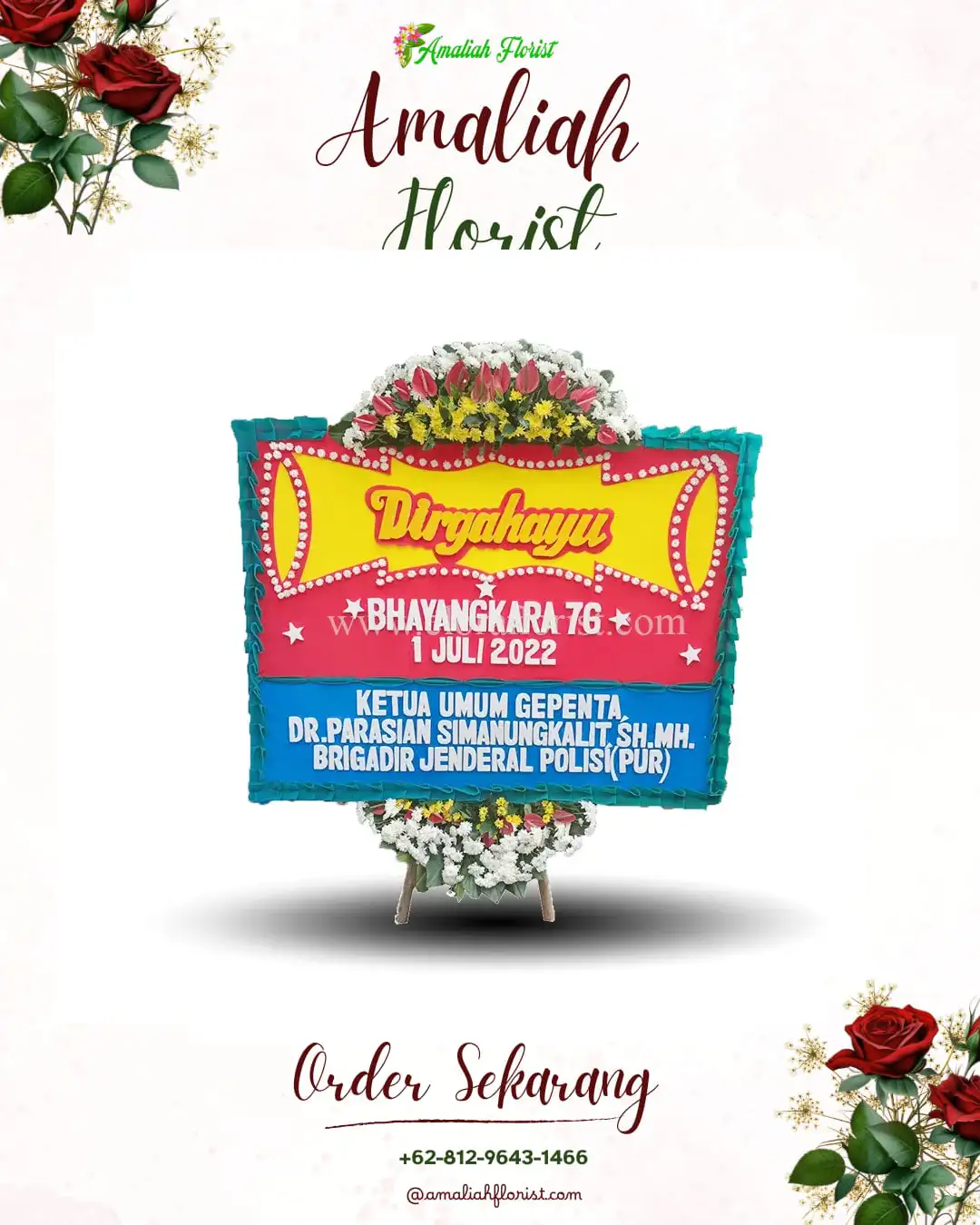 Papan Bunga HUT Ulang Tahun Nambo Ilir